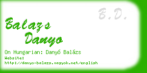 balazs danyo business card