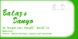 balazs danyo business card